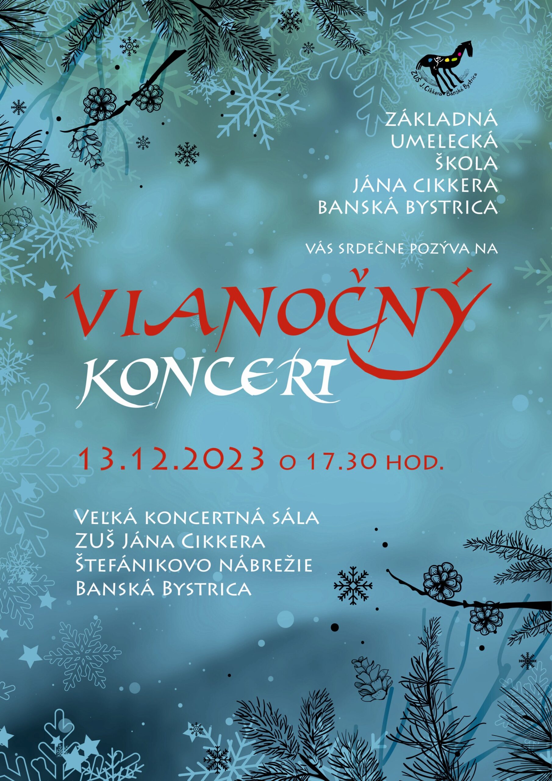 školský koncert plagát A3+