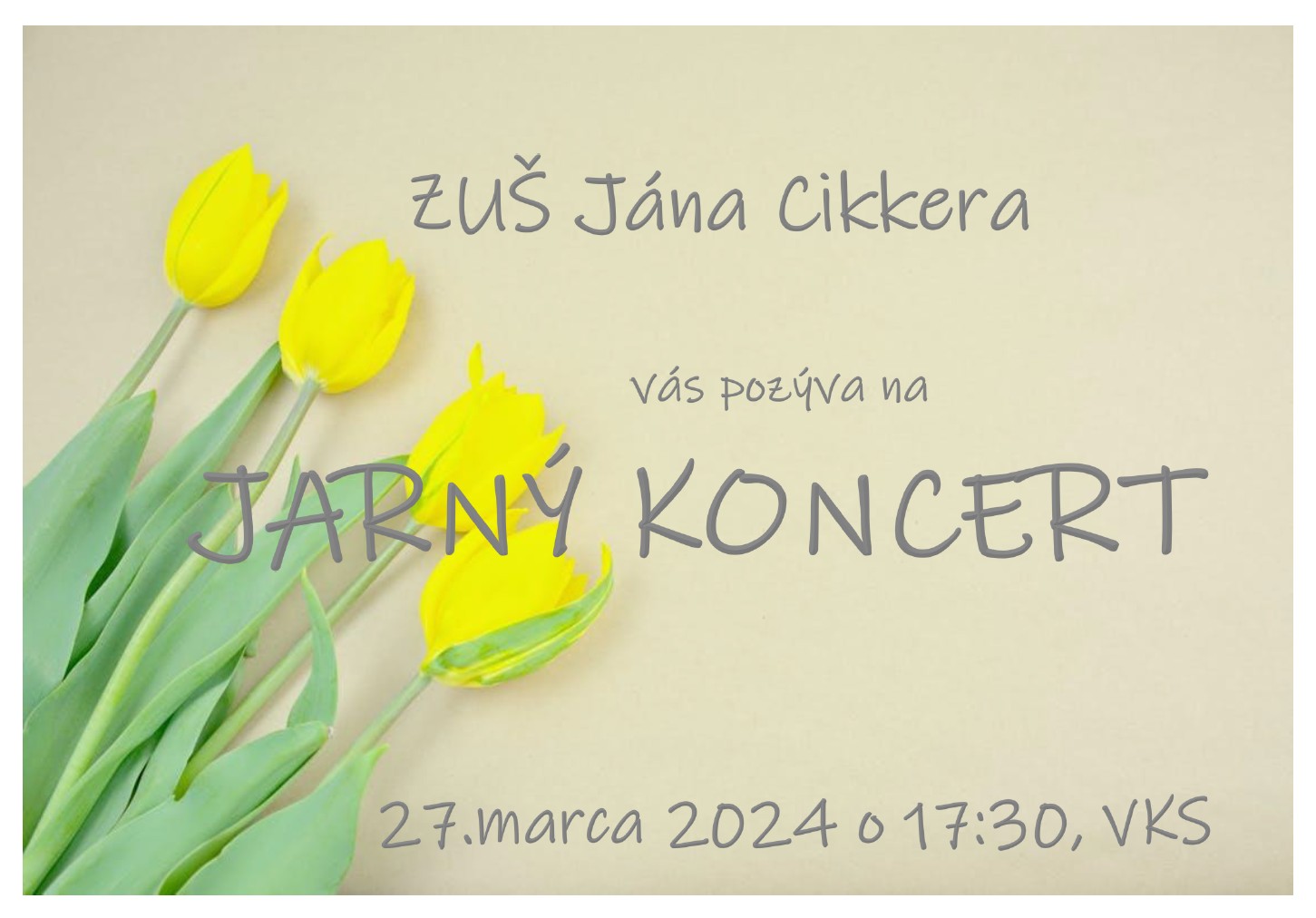 Jarný koncert ZUŠ Jána Cikkera marec 2024